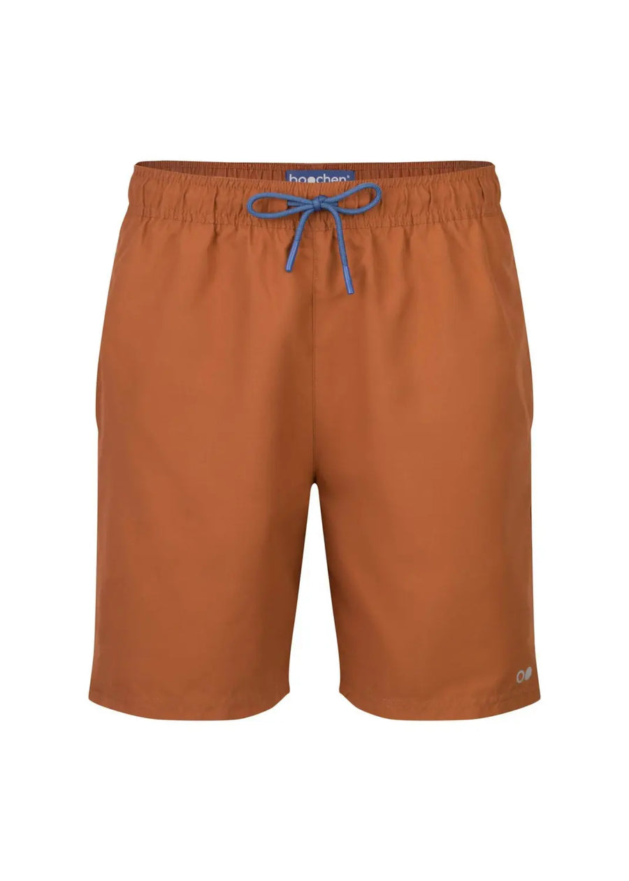 boochen eco man's boardshorts, sustainable boardshorts, beachshorts, nachhaltige badehose mountain brown