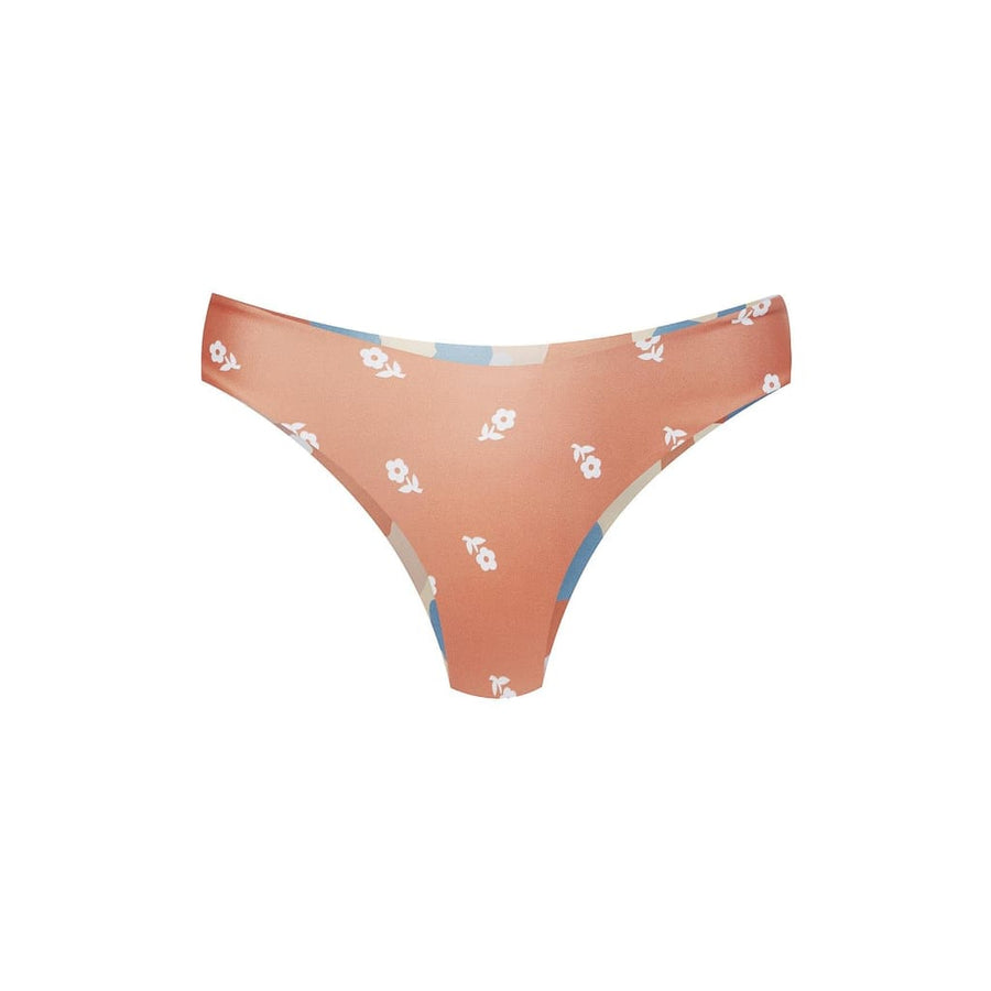 boochen sustainable surf bikini Bottom Arpoador style in red flower print