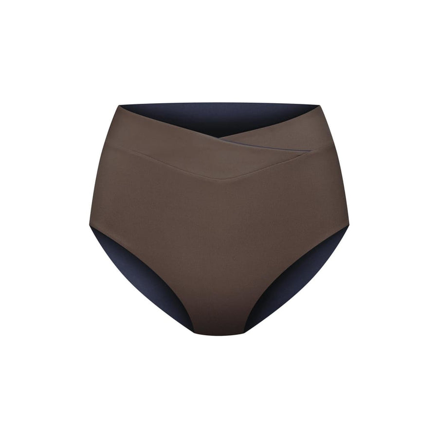 Diani Bikini Bottom Reversible in Midnight Blue / Mocha - boochen eco-conscious surfwear