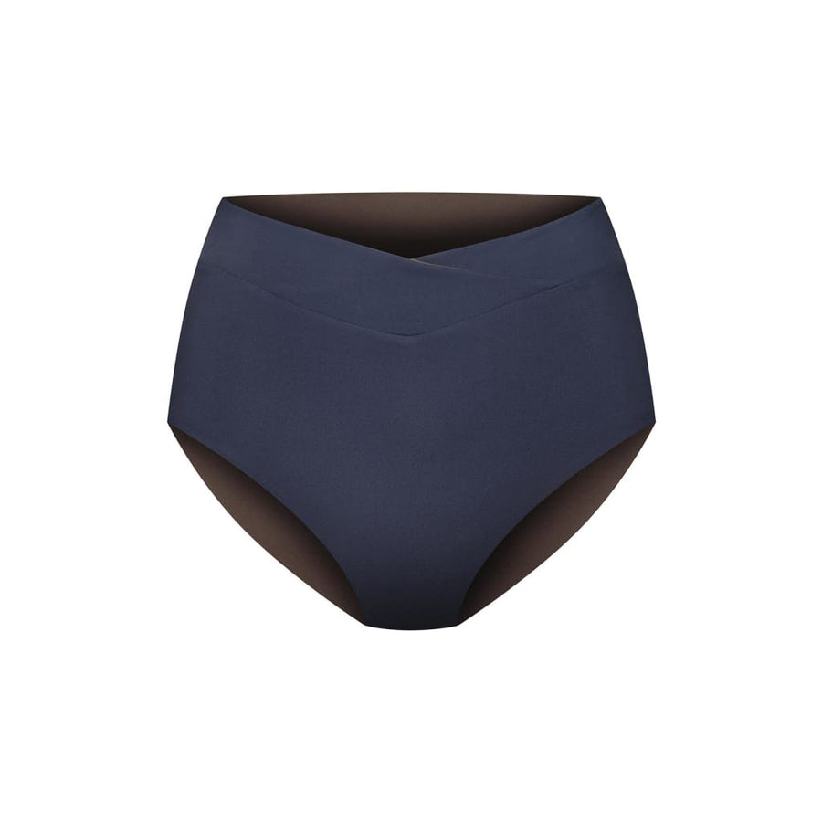 Diani Bikini Bottom Reversible in Midnight Blue / Mocha - boochen eco-conscious surfwear