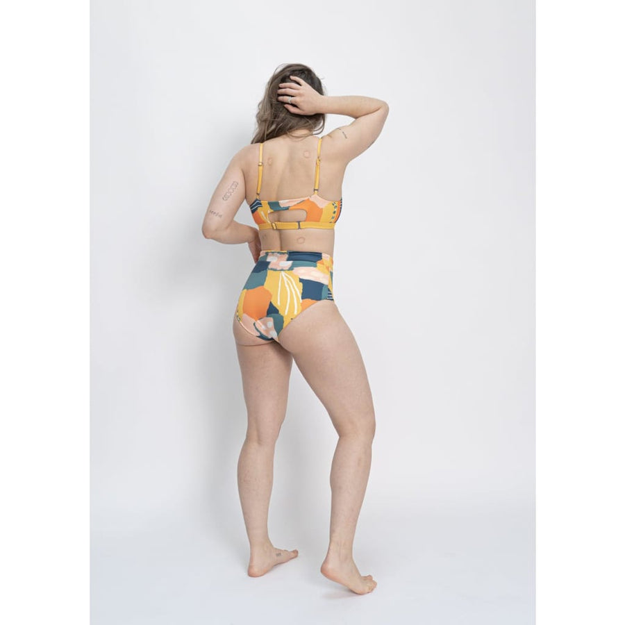 Diani Bikini Bottom Reversible in Painting Print / Little 