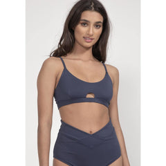 Diani Bikini Top Reversible in Midnight Blue / Mocha - boochen eco-conscious surfwear
